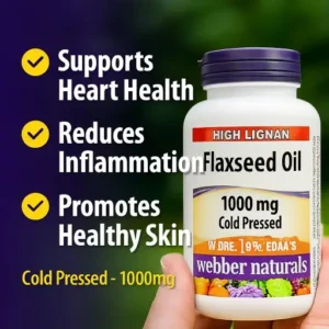 کپسول روغن تخم کتان ارگانیگ وبر نچرالز